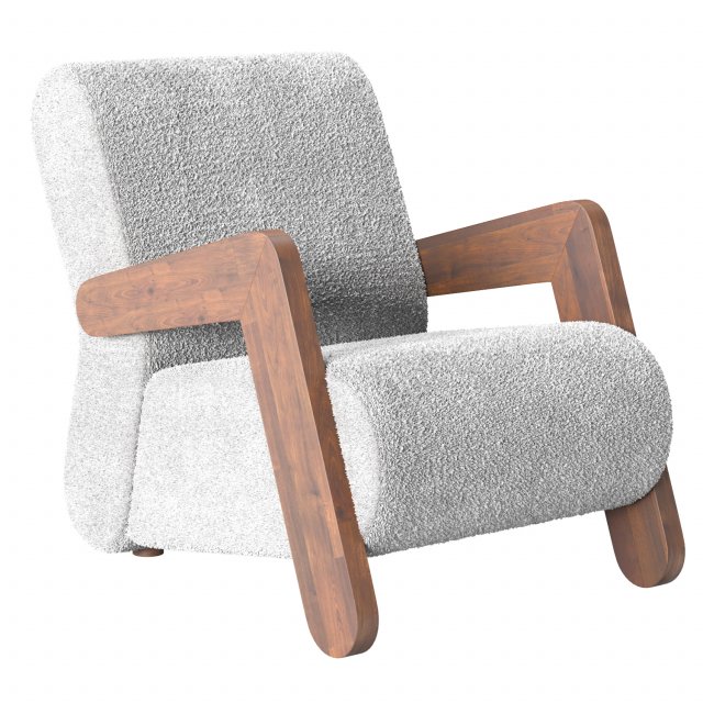 Armchair 3D Model .c4d .max .obj .3ds .fbx .stl .blend 