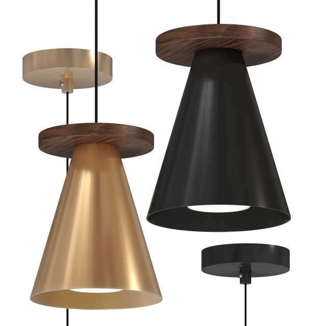 PIET CONE WOOD 3D Model .c4d .max .obj .3ds .fbx .stl .blend 