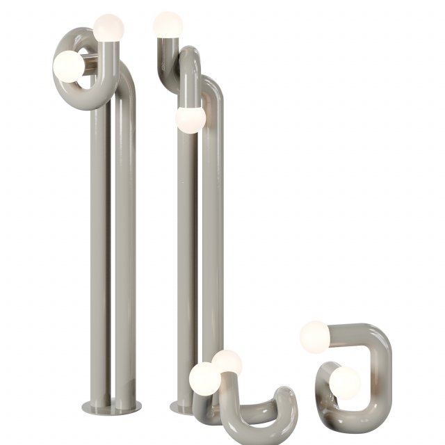 Modulation floor lamp Modello 3D .c4d .max .obj .3ds .fbx .stl .blend 