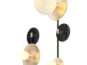 Double wall brass sconse Model 3D