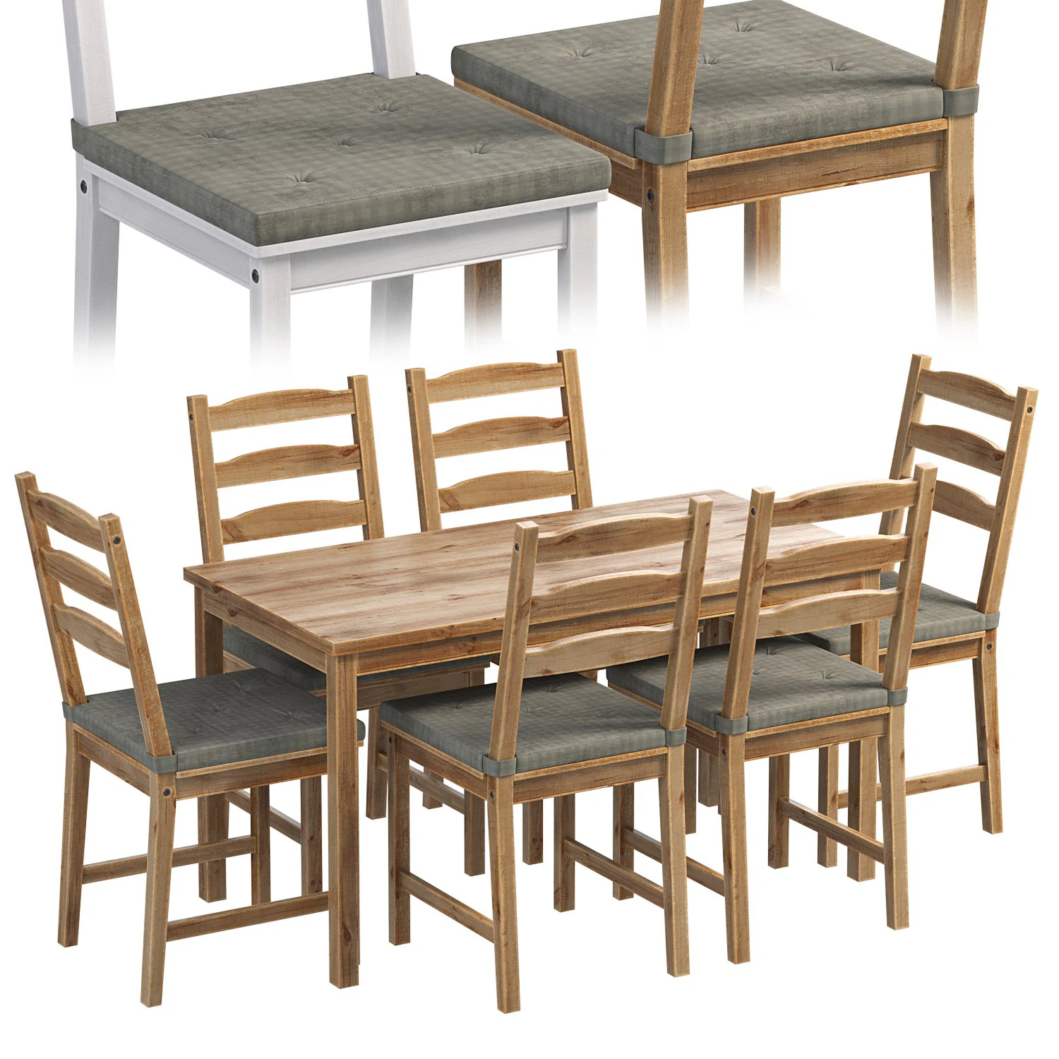 Ikea Dining set 3D Model .c4d .max .obj .3ds .fbx .stl .blend 