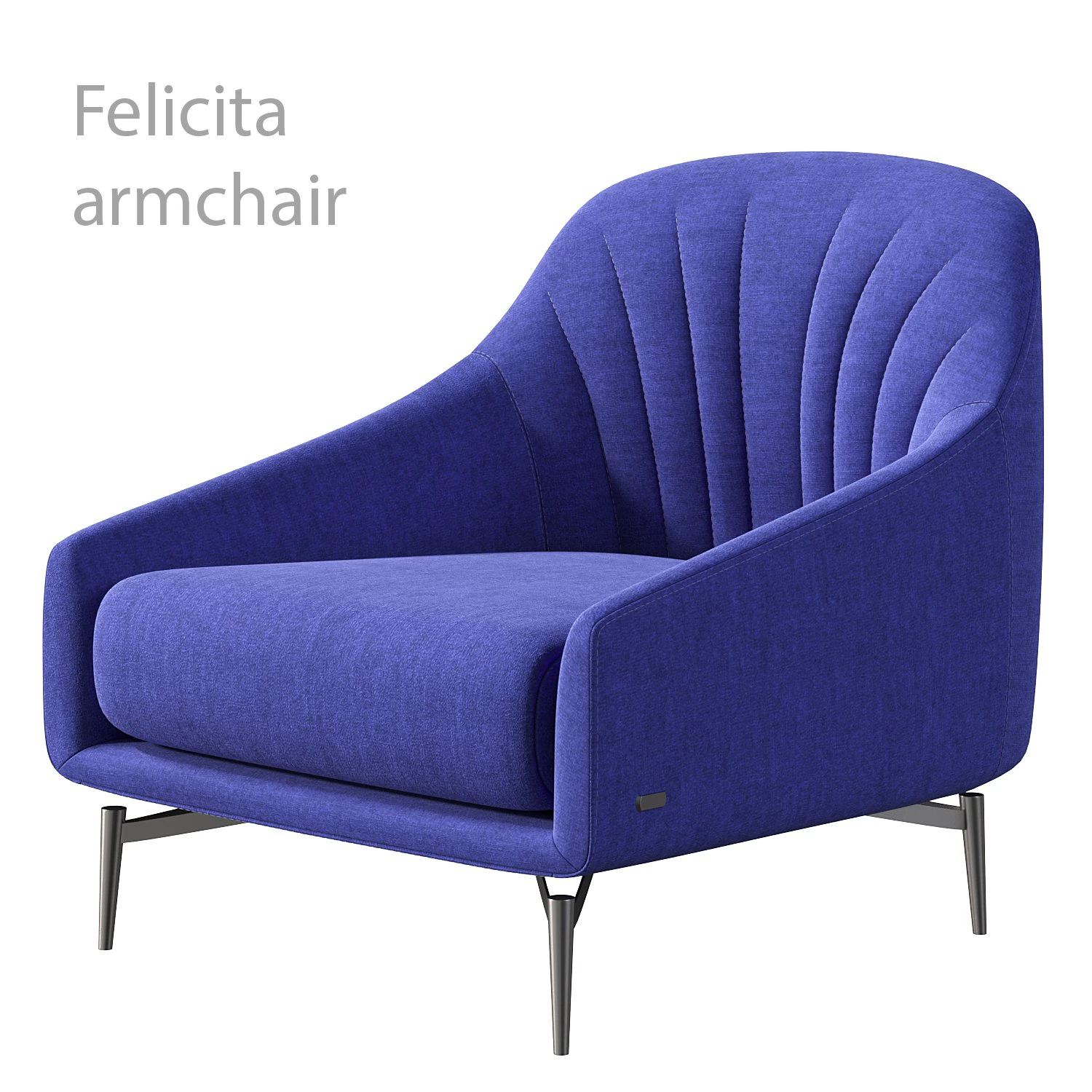 Felicita armchair 3D Model .c4d .max .obj .3ds .fbx .stl .blend