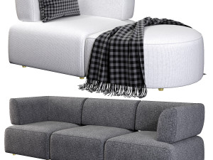 Diane Modular Sectional Modelo 3D