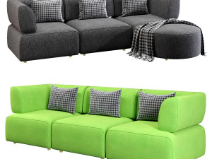 Diane Modular Sectional 3D Model