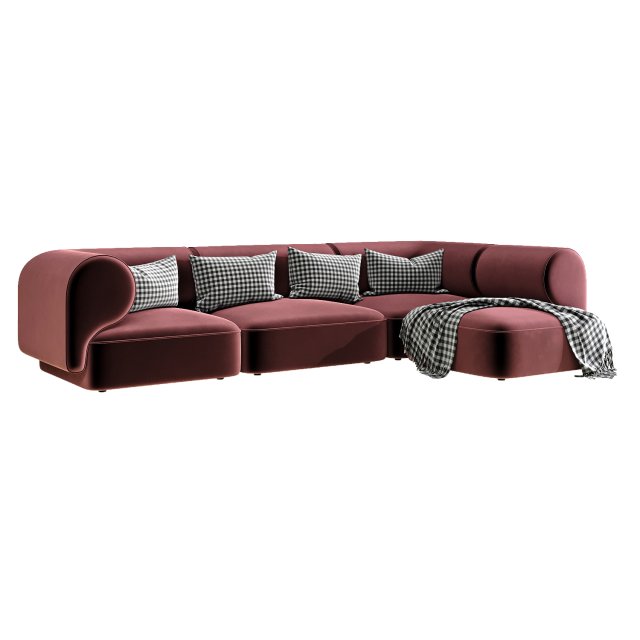 Natuzzi Italia Melody 3D Model .c4d .max .obj .3ds .fbx .stl .blend 