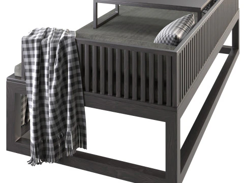 New Chines Style Solid Wood 3D Model
