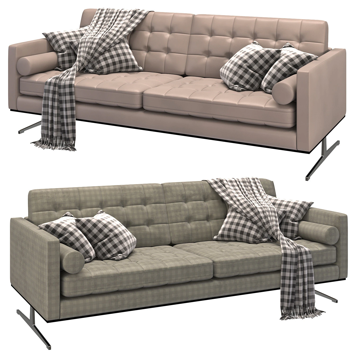 Sofa Gran Torino 3D Model .c4d .max .obj .3ds .fbx .stl .blend 