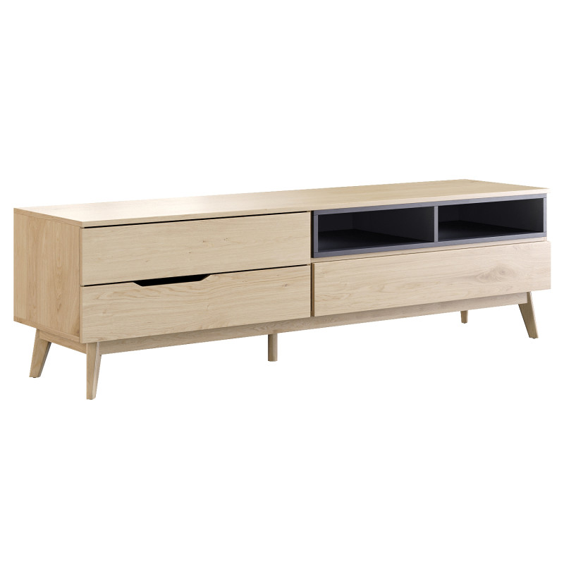 Mikala Grande TV Console 3D Model .c4d .max .obj .3ds .fbx .stl .blend 