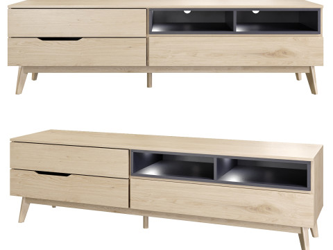 Mikala Grande TV Console 3D Model