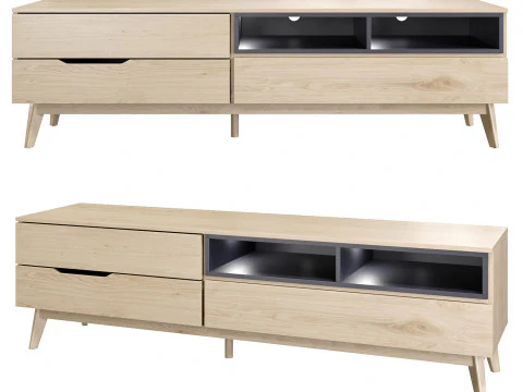Mikala Grande TV Console 3D Model