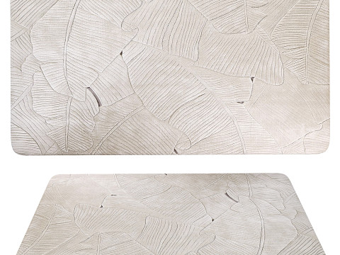 Palm leaf carpet 3D Model