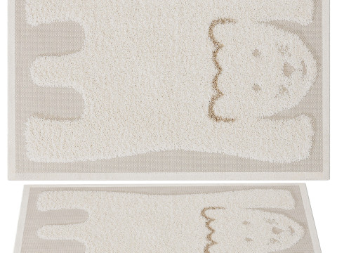 Rug Eve Cream Beige 3D-Modell