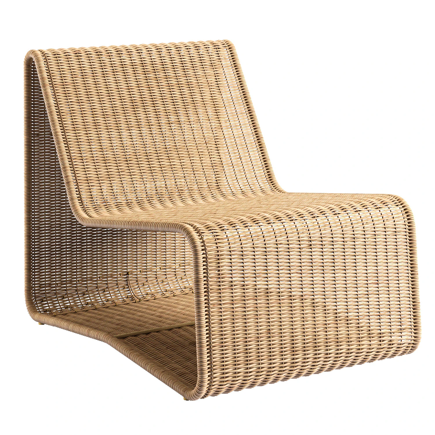 Liang Wicker Lounge Chair 3D Model .c4d .max .obj .3ds .fbx .stl .blend
