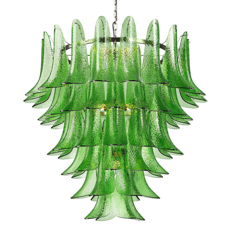 Glass Feather Chandelier Modello 3D .c4d .max .obj .3ds .fbx .stl .blend