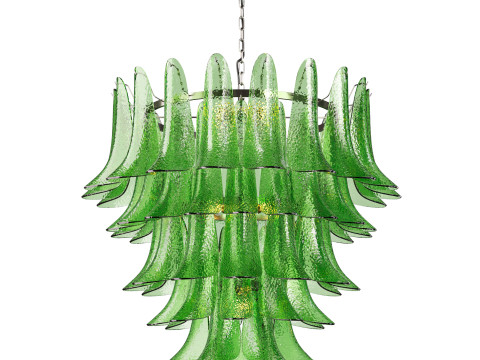Glass Feather Chandelier Modello 3D