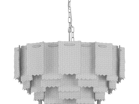 Hanging round chandelier 3D Model