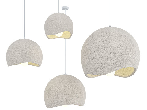 Cloud Linear Wabi sabi Pendant Light 3D मॉडल