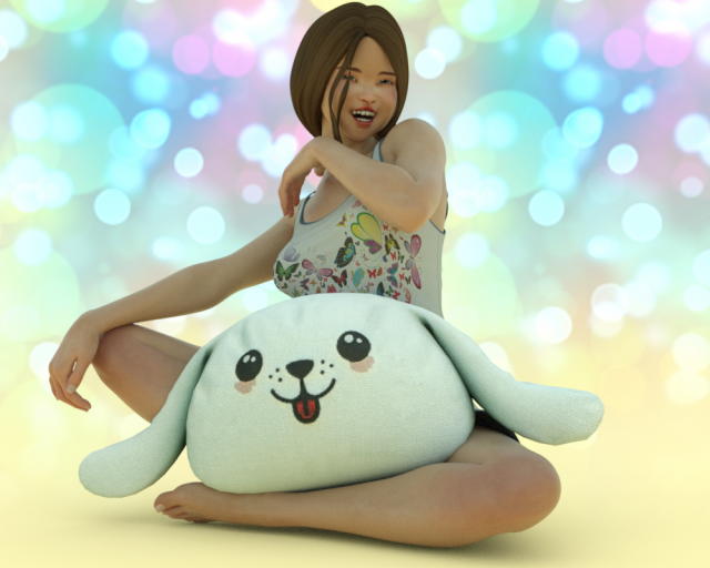 Fluffy Puppy 3D Model .c4d .max .obj .3ds .fbx .stl .blend 