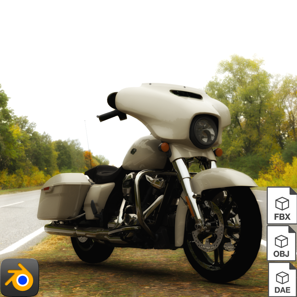 Harley Davidson Street Glide 2021 Modèle 3D in Moto 3DExport
