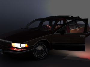 Buick Roadmaster Estate Wagon 1991 3D Модель