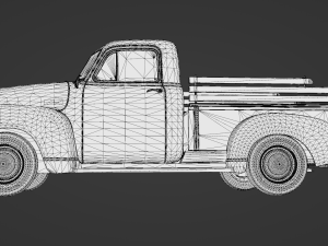 Chevy Pickup style 1951 Modello 3D