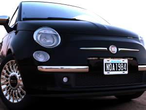 Fiat 500 2012 3D Model