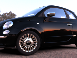 Fiat 500 2012 3D Model