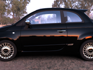 Fiat 500 2012 3D Model