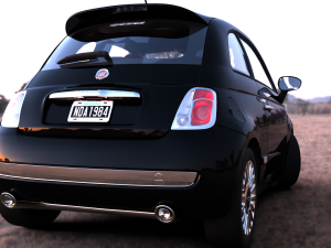 Fiat 500 2012 3D Model