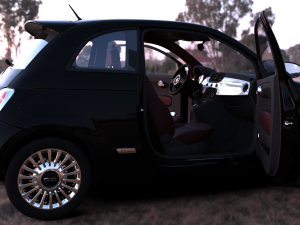 Fiat 500 2012 3D Model