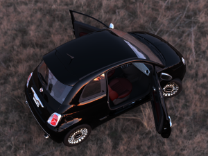 Fiat 500 2012 3D Model