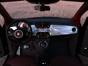 Fiat 500 2012 3D Model