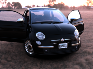 Fiat 500 2012 3D Model