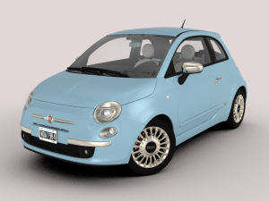 Fiat 500 2012 3D Model