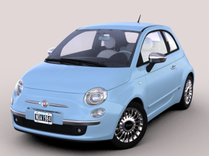 Fiat 500 2012 3D Model