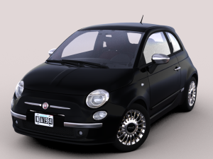 Fiat 500 2012 3D Model