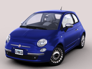 Fiat 500 2012 3D Model
