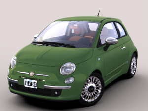 Fiat 500 2012 3D Model