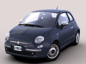 Fiat 500 2012 3D Model