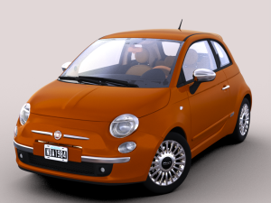 Fiat 500 2012 3D Model