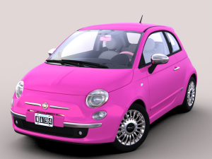 Fiat 500 2012 3D Model