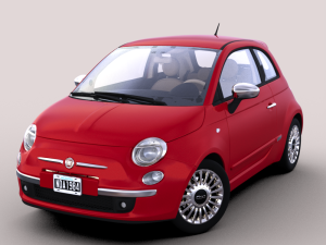 Fiat 500 2012 3D Model