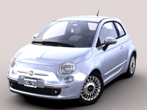 Fiat 500 2012 3D Model