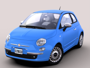 Fiat 500 2012 3D Model