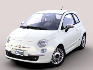 Fiat 500 2012 3D Model