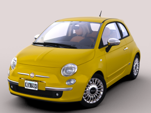 Fiat 500 2012 3D Model