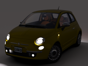 Fiat 500 2012 3D Model