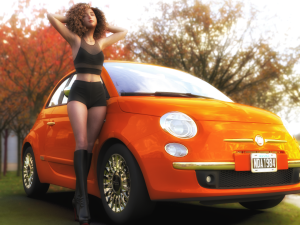 Fiat 500 2012 3D Model