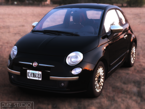 Fiat 500 2012 3D Model