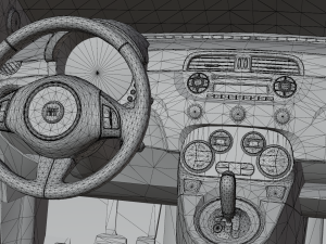 Fiat 500 2012 3D Model